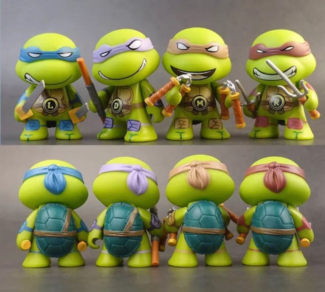 4 PCS NECA Teenage Mutant Ninja Turtles Color Headband Action Figures Model  Toys