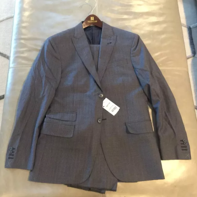 NWT Michael Bastian Mens Lightweight Wool Peak Lapel Slim Fit Suit 38R 31 $895 2