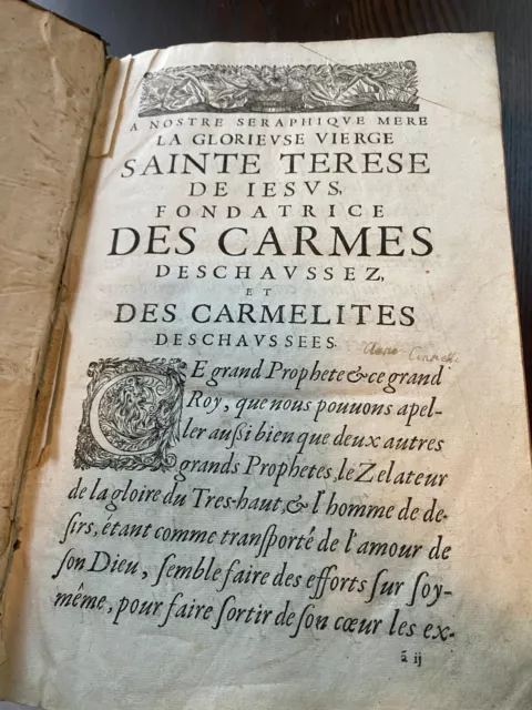 Histoire generale des Carmes dechaussez et des Carmelites Dechaussez EO 1655 3