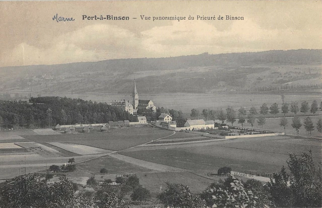 Cpa 51 Port A Binson Panoramic View Of The Prioure A Binson