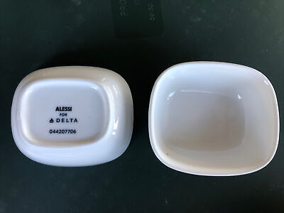Lot of 12 Alessi from Delta Airlines White Large Ramekin Bowls Sauce Jelly Dips