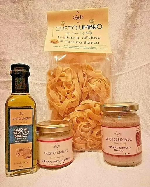 Pack de TRUFFE BLANCHE BEURRE HUILE OLIVE ITALIENNE SAUCE TAGLIATELLE OEUF Menu