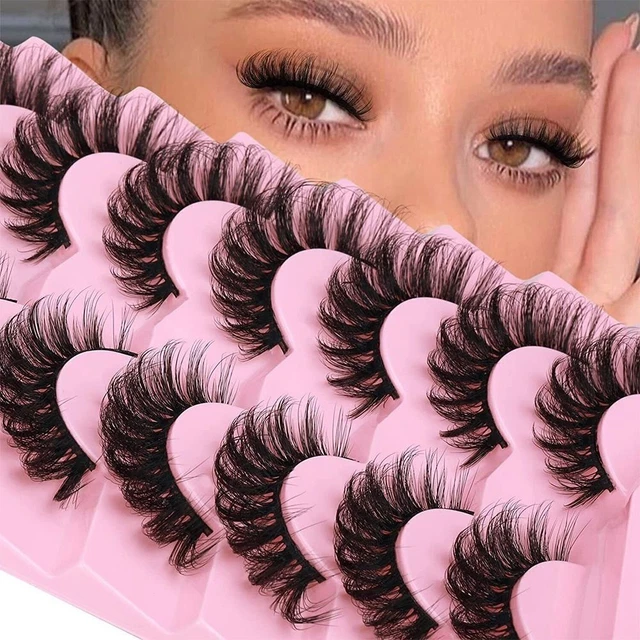 main Cils brillants Faux cils russes Eye Lash Extension Faux cheveux de vison
