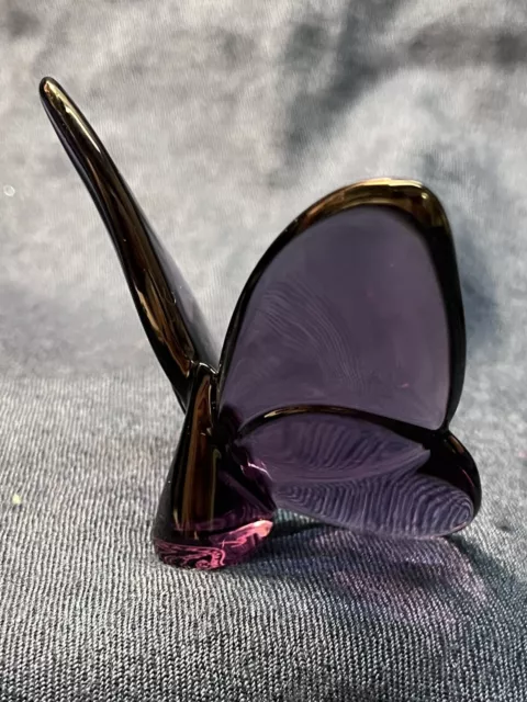 Baccarat Lucky Butterfly, Purple, Excellent Condition! Signed