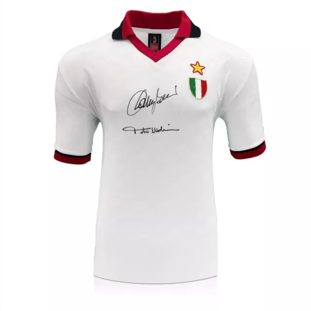 Franco Baresi & Paolo Maldini Signed AC Milan 1994 Cup Final Football Shirt
