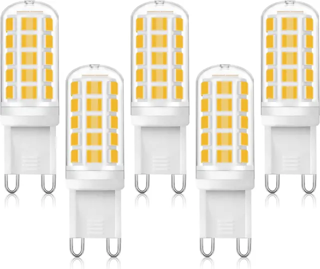 G9 Lampadine LED, 5 Pezzi Bianco Caldo 3W, Equivalente 40W Lampada Alogena, 400L