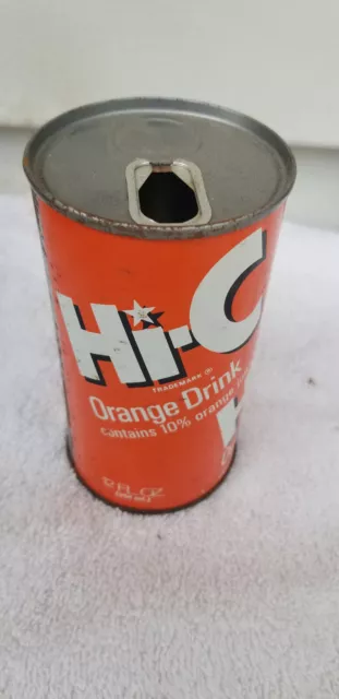 Hi C Orange Drink Juice Tab Straight Steel  Soda Can Cans Empty Up