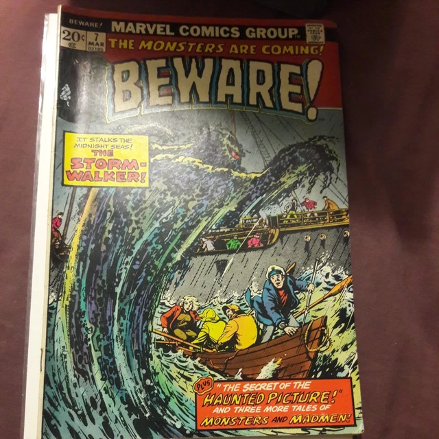 BEWARE #7 1974 Marvel Comics the Monsters are Coming