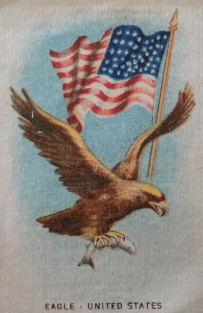 EAGLE UNITED STATES Animal with Flag 1915 ITC SILK 2