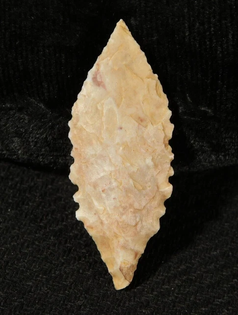 Ancient SERRATED Lanceolate Form Arrowhead or Flint Artifact Niger 8.69