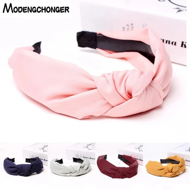 High Quality Solid Color Hairbands Turban Hair Bezel Non-slip Toothed Women Elas