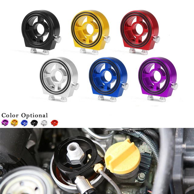 OIL FILTER COOLER Sandwich Plate Adapter Gauge Pressure Temp Sensor M22