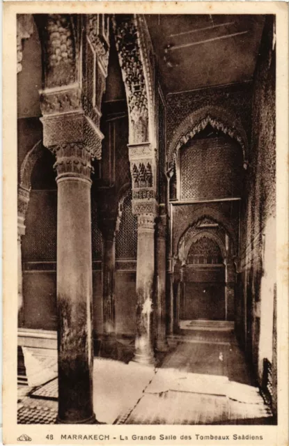 CPA Maroc Marrakech - La Grande Salle des Tombeaux Saadiens (281136)