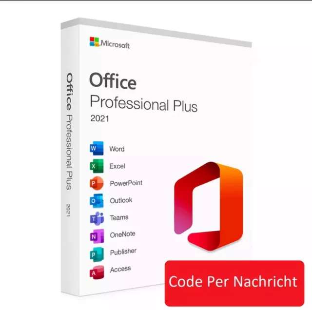 Microsoft Office 2021 Professional Plus - Code Sofort per Nachricht - KEIN ABO