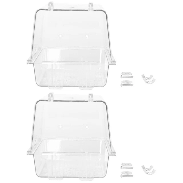 2 pcs Badewanne Budgie Zubehör Hängen Vogel Bad Cube Vogel Wanne