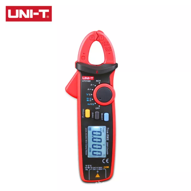 UNI-T UT210 Digital Clamp Meter Multimeter Handheld RMS AC/DC Mini Resistanc NEW