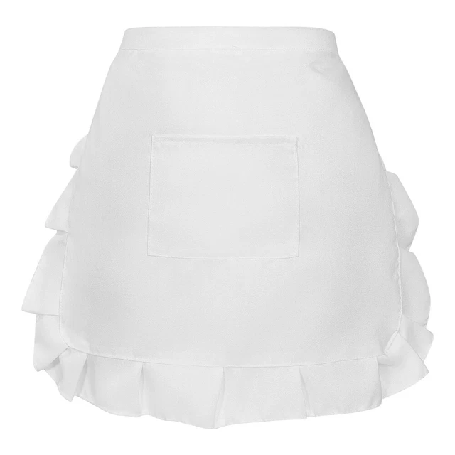 Abbigliamento Vintage Uomo Cameriere Bianco Grembiule Cameriera Costume Grembiuli