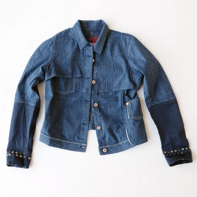 veste en jeans coton denim Marithé et François Girbaud femme taille L 2