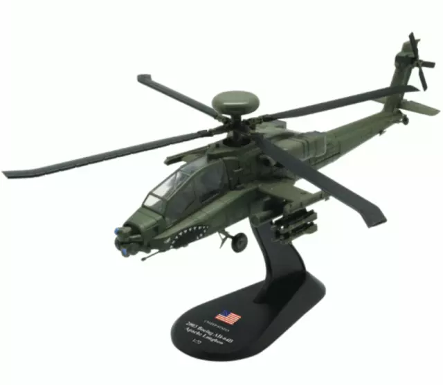 Boeing Apache Longbow USA Military Helicopter Model Diecast Amercom 1:72