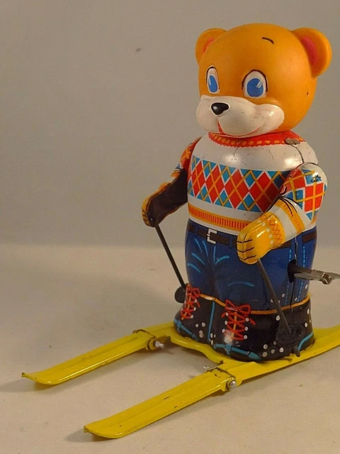 JOUET MÉCANIQUE ANCIEN - 2 OURS AUTOMATES avec LEURS