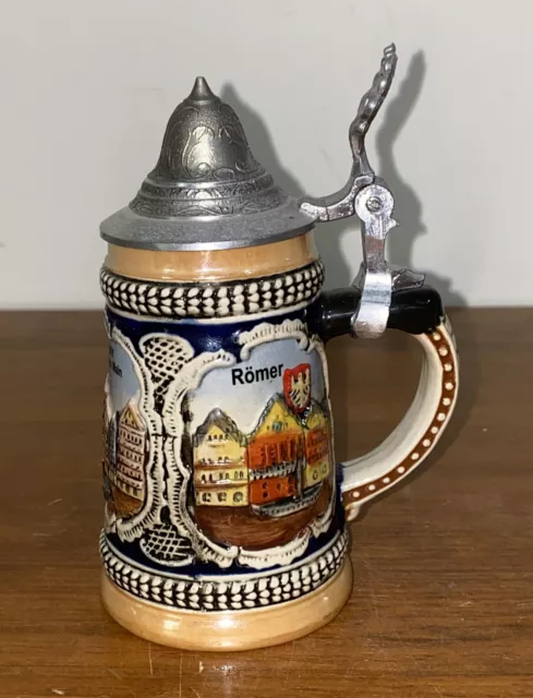 German Beer Stein Mug with Flip Lid *Schmitt & Sohn* - 14.5cm high