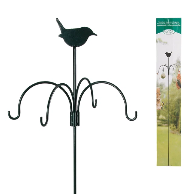 Vogel Futter Station H=1,49m Maisenknödel Halter Spender Stange Ständer Metall