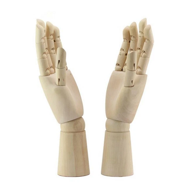 1 Pair Wooden Mannequin Hand Kids Hand Human Artist Model Photography Props