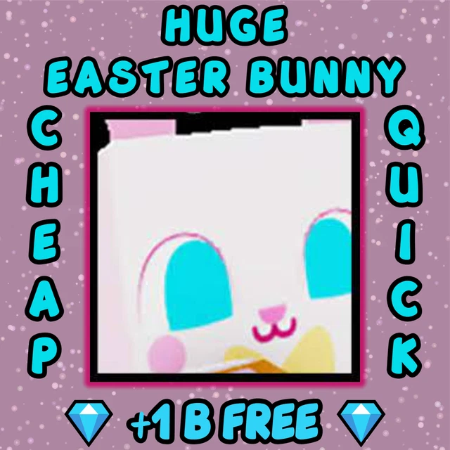PSX (PET SIMULATOR X) Huge Easter Bunny 1b FREE Gems Clean, Cheap
