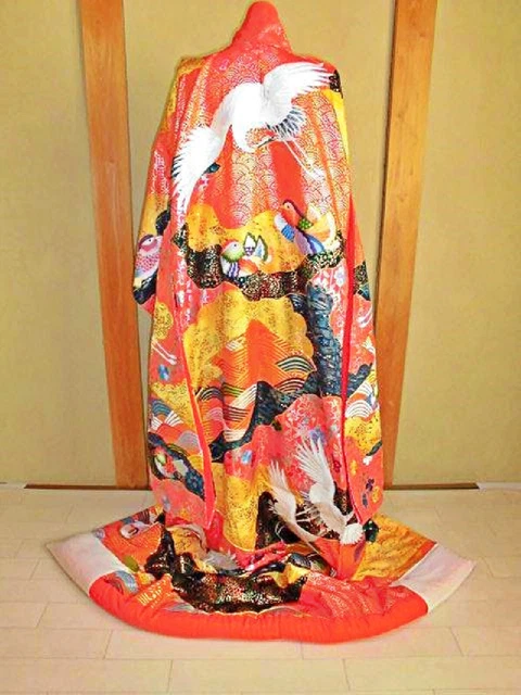 Japanese Kimono Uchikake Wedding Pure Silk  japan 908