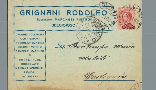 Pavia Belgioioso Grignani Rodolfo Coloniali      F. piccolo  spedita