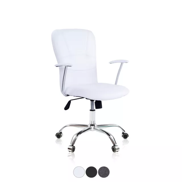 Silla de oficina giratorio silla escritorio color Blanco o Negro, modelo: maggie