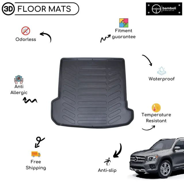 Vehicle Specific Rubber Trunk Cargo Liner for Mercedes GLB SUV 2019-2022