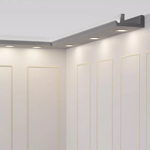 6 Metros Luz LED Bebauung Moldura de Estuco para Iluminación Indirecta XPS OL-46 3