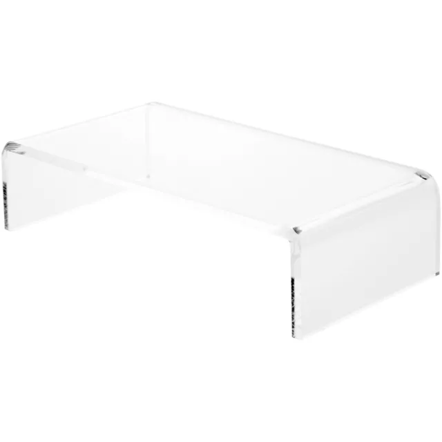 Plymor Clear Acrylic Rectangular Display Riser, 2" H x 8" W x 4" D, Pack of 12