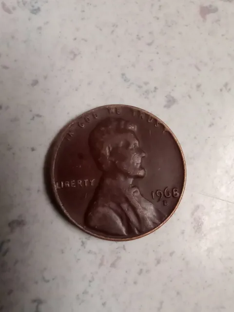 1968 D Lincoln Penny with Error on Top Rim, and "L" in Liberty on Edge, & more.