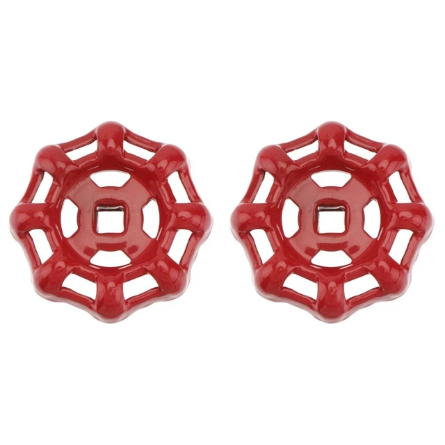 QPINGH 2x Runde Wasserhahn Griffe - Gusseisen Außenhahn Griffe 7mm