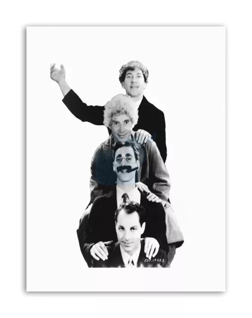 Black White Harpo Groucho Marx Brother Canvas Art Print