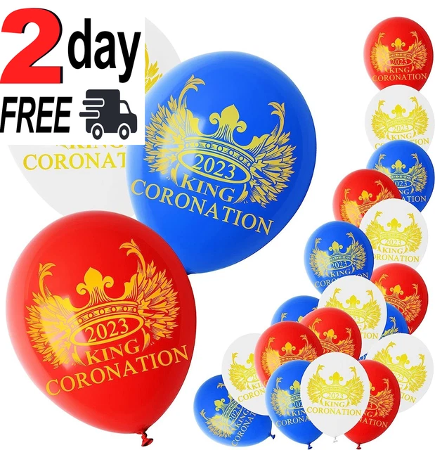 30 piezas globos de coronación británicos talla única