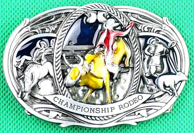 Belt Buckle "CHAMPIONSHIP RODEO!" 4 cm Wide Belt, DIY, Custom, Metal Casting.