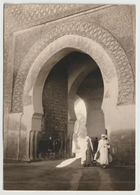 CPSM MAROC carte postale N°140 MEKNES Bab el Mansour