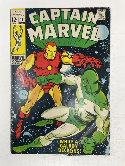 Captain Marvel #14 1969 Iron Man App Marvel Comics MCU Silver Age
