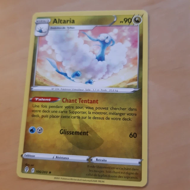 CARTE POKÉMON ALTARIA - Epée et bouclier - Evolution céleste - Rare EUR ...