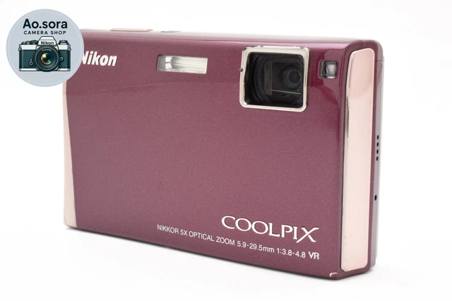【スマホ転送OK】ニコン Nikon COOLPIX S60 パープル NEAR MINT** Nikon coolpix S60 purple 10.0MP Touch Screen