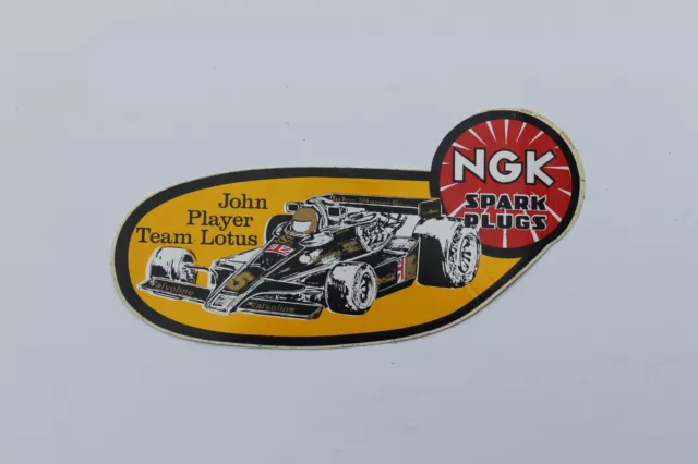 John Player Team Lotus NGK Lotus 78 1977 Rare Sticker Mint Condition and Unused