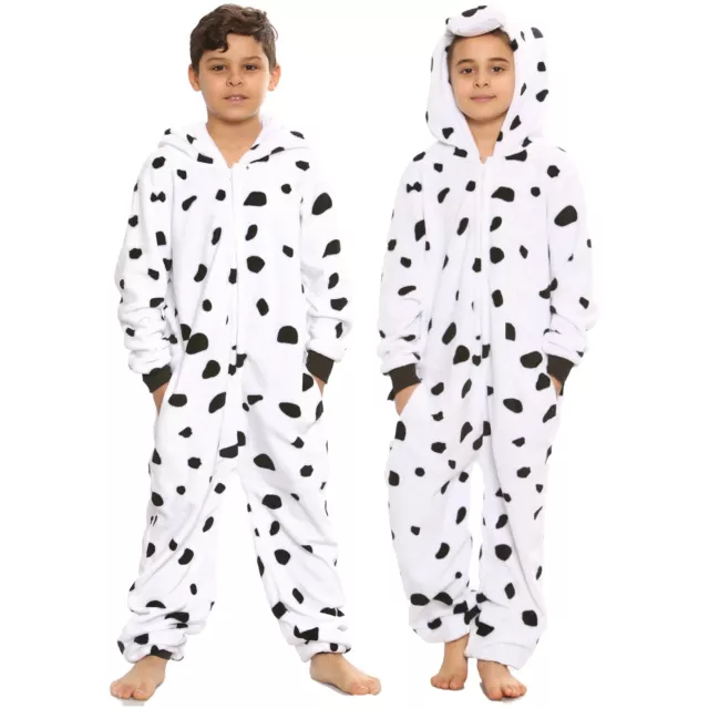 A2Z Onesie One Piece Kids Girls Boys Animal Pyjamas Dalmatian Sleepsuit Costume