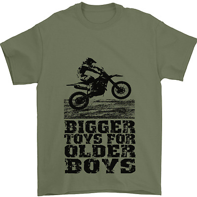 Motocross Bigger Toys Older Boys MotoX Mens T-Shirt Cotton Gildan