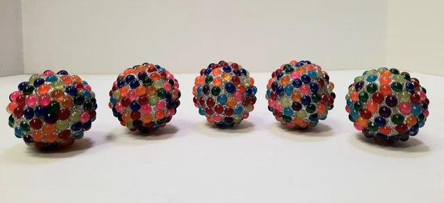5 boutons à boule multicolores armoire poignée traction armoire tiroir enfants filles dressing 2