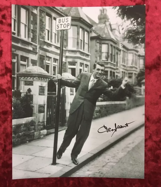 CARY GRANT Preprinted  Signed autographed 8 X10 photo Bristol + COA