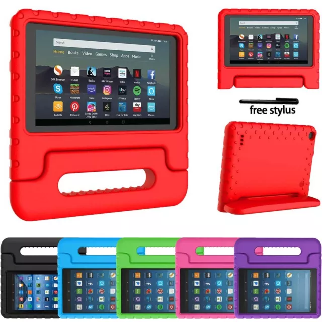 For Amazon Fire 7 5th/7th/9th/12 Gen-ShockProof EVA Handle Kids Stand Cover Case