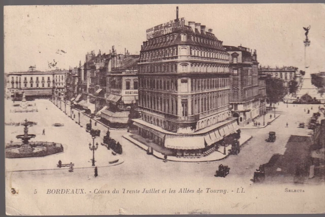 BORDEAUX 33 Cours Trente Juillet Allées de Tourny CPA écrite à Docteur DOBY 1926